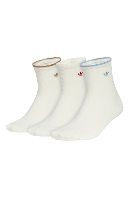 Adidas Originals Adidas Luna Assorted 3-pack Ankle Socks In White