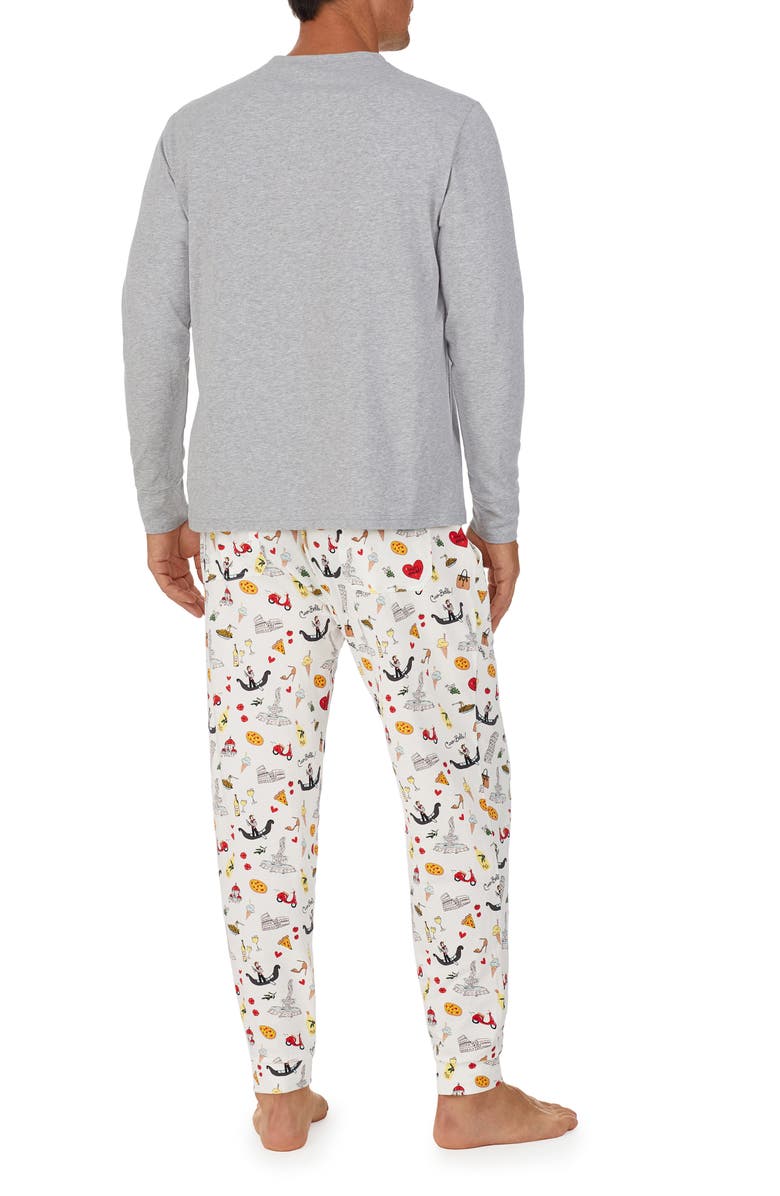 BedHead Pajamas That's Amore Organic Cotton Blend Henley Pajamas, Alternate, color,