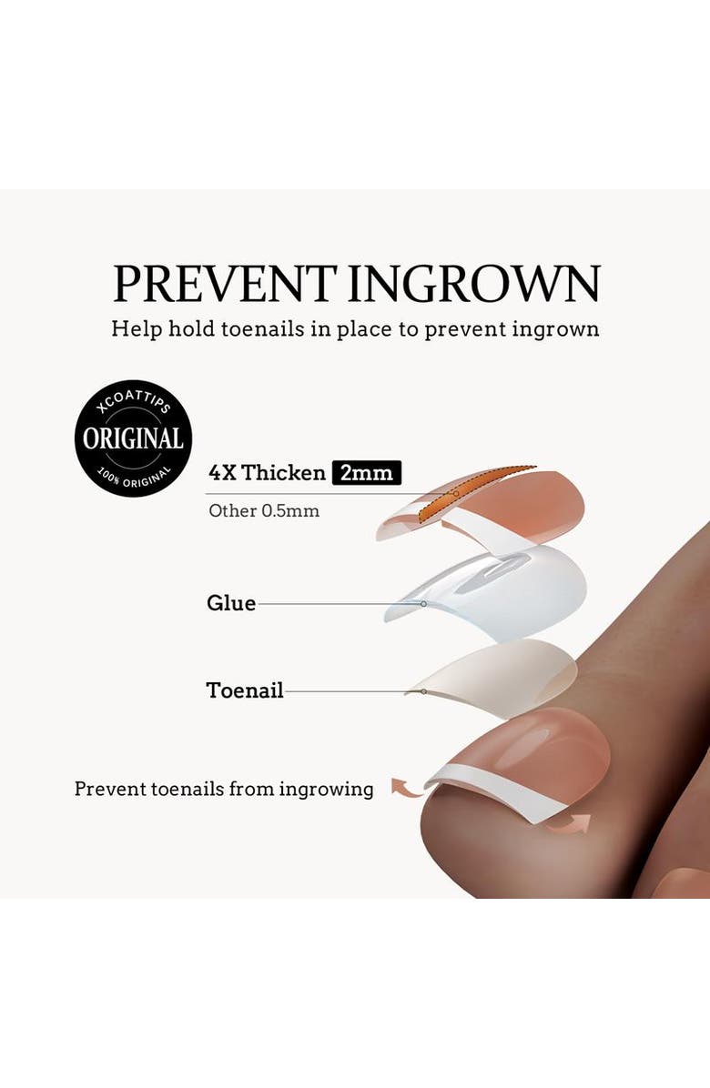 Btartboxnails Soft Gel Toe Nail Tips XCOATTIPS<sup>®</sup> Toe Nail, Alternate, color, Short Squoval Nude