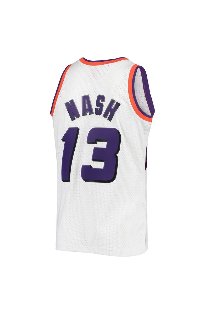Mitchell & Ness Men's Mitchell & Ness Steve Nash White Phoenix Suns 2001/02 Hardwood Classics Swingman Jersey, Alternate, color, White