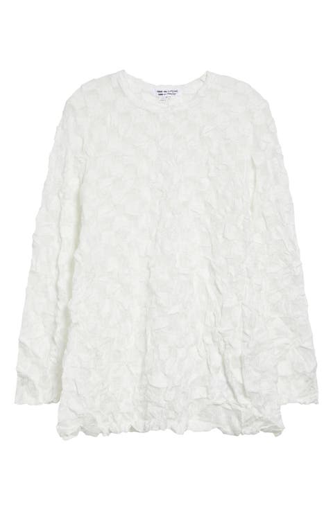 Raschel Knit Crushed Ruffle Top