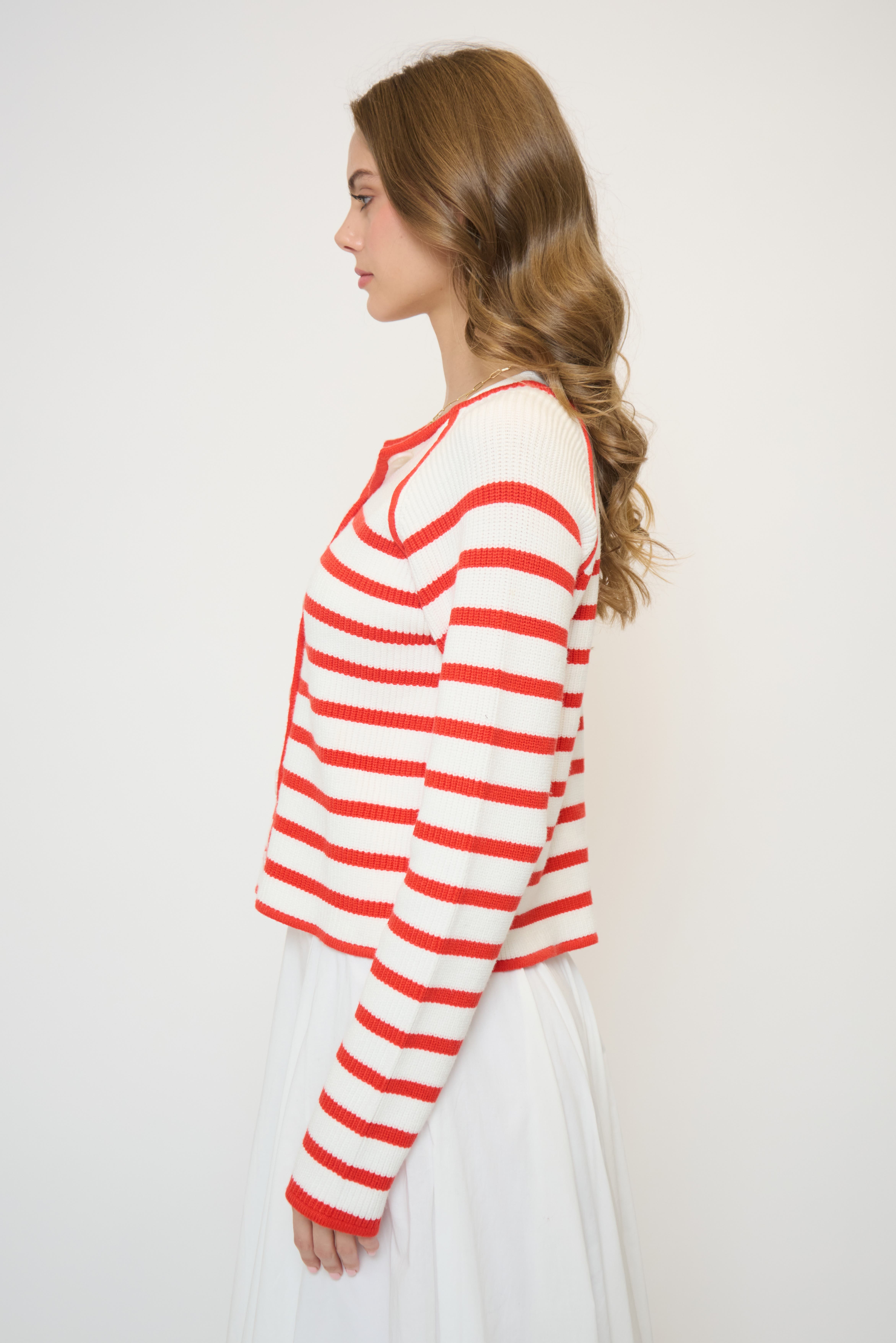 Maisie Collarless Sweater Jacket - image 2