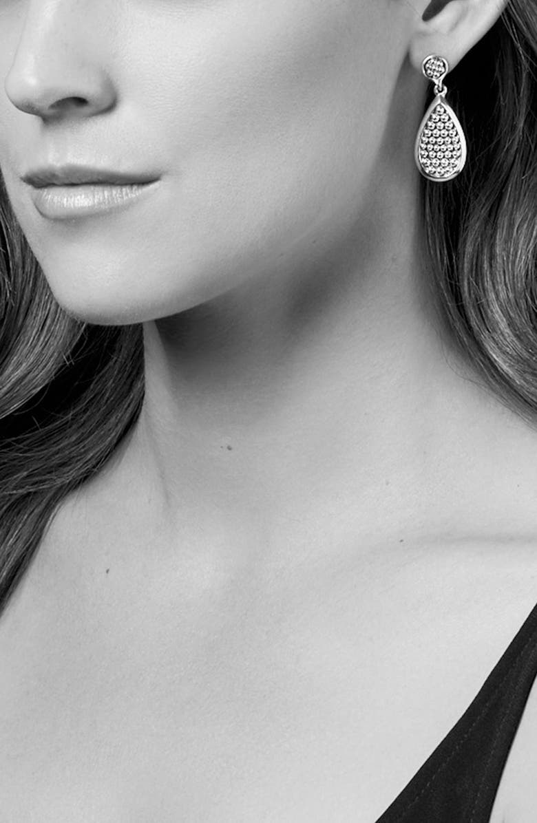 LAGOS Bold Caviar Medium Flat Drop Earrings, Alternate, color, 