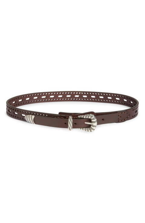 Perforated Leather Belt