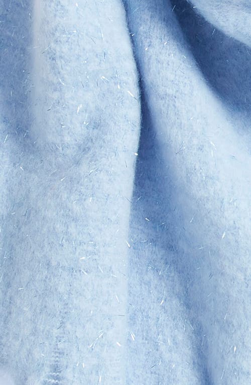 Treasure & Bond Cozy Sparkle Fringe Scarf In Blue