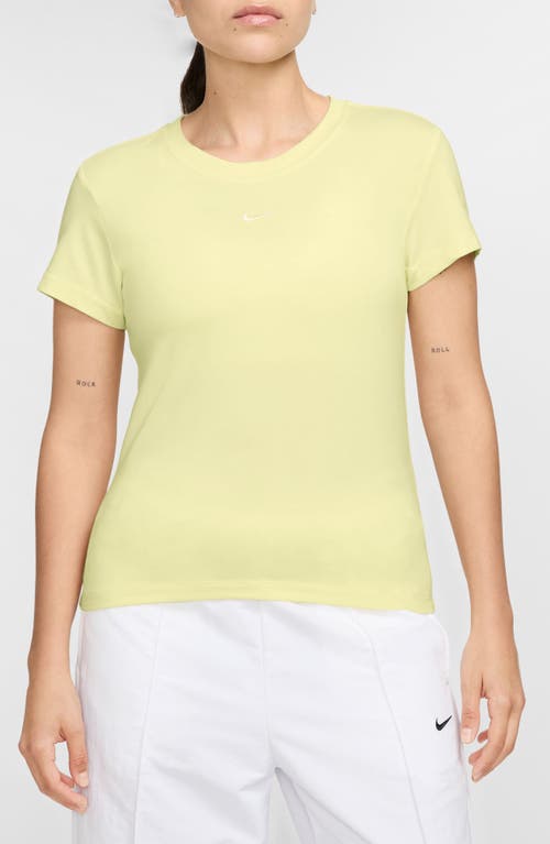 Nike Sportswear Club Chill Knit Mod Crop T-shirt In White