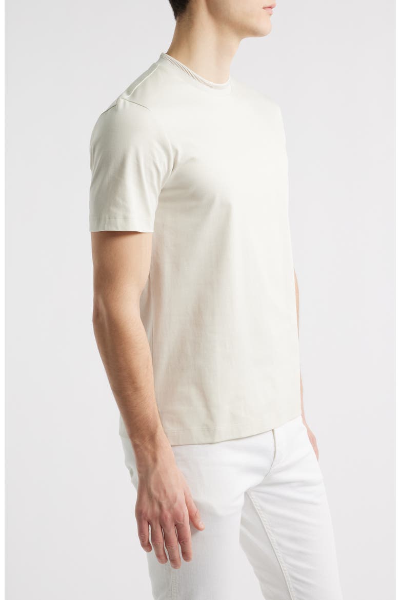 Tessler Tipped Cotton Crewneck T-Shirt, Alternate, color, WHITE