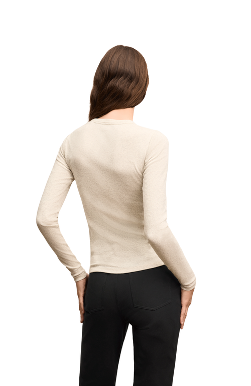 M.m.lafleur Malley Fitted Tee In Neutral