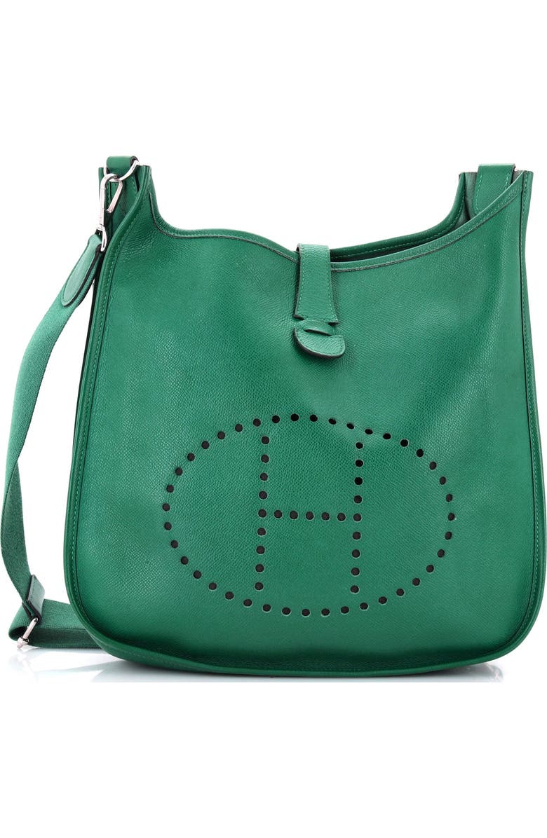 Pre-Owned Hermes Evelyne Bag Gen III Epsom GM, Main, color, Malachite
