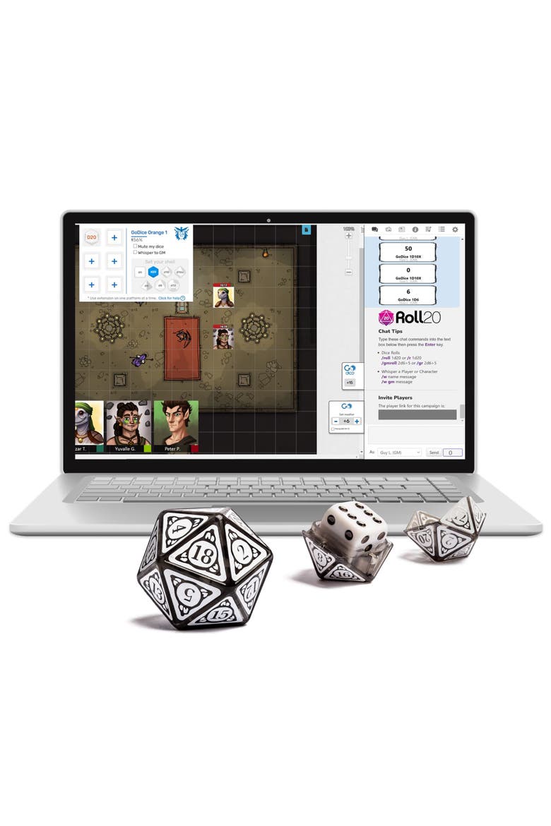 GoDice D20 Smart Polyhedral RPG Dice, Alternate, color, Multicolored