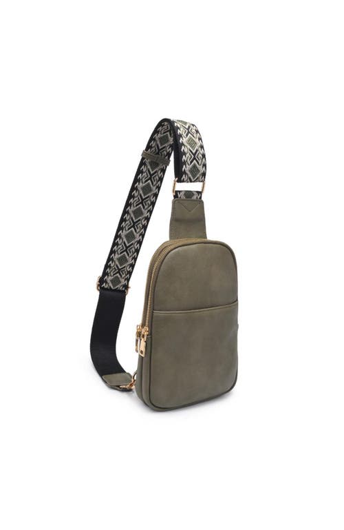 Moda Luxe Zuri Sling Backpack In Olive