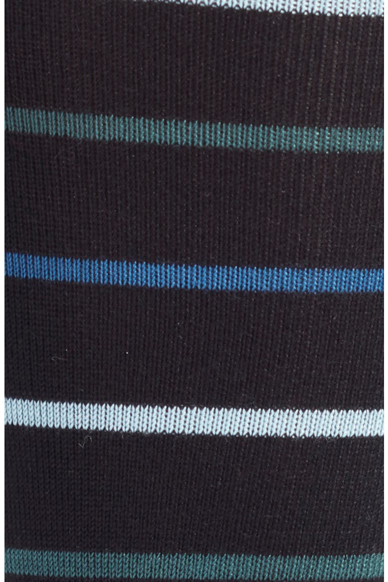 Ultrasoft Stripe Socks, Alternate, color, BLACK/ BLUE