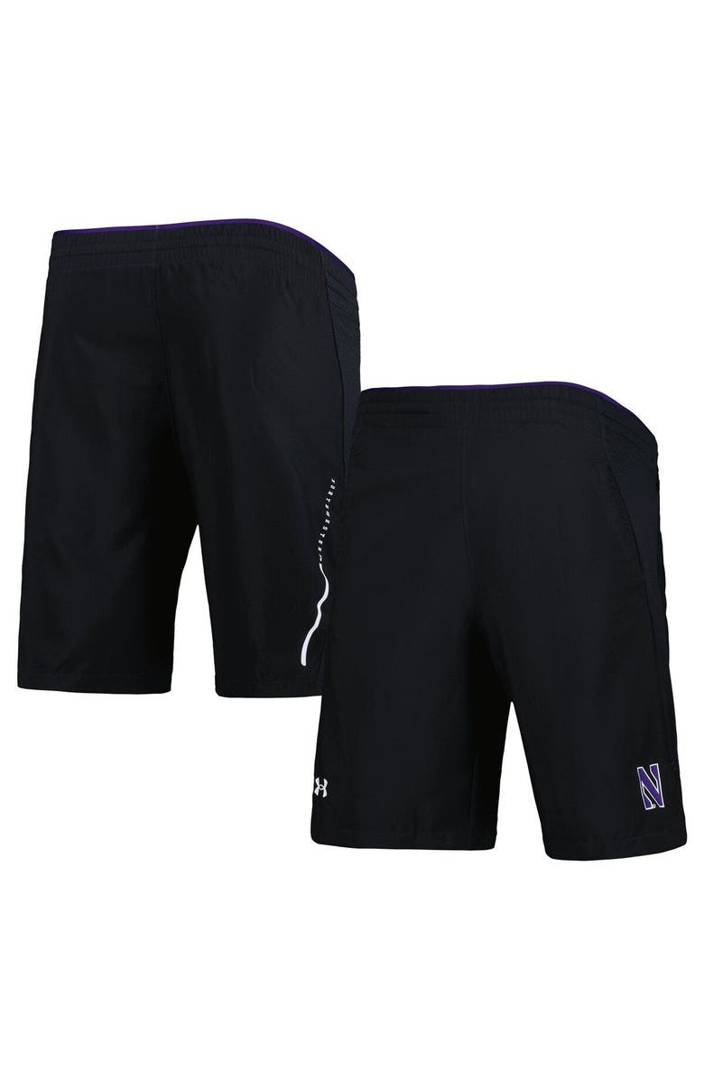 Under Armour Men's Under Armour Black Northwestern Wildcats Woven Shorts, Main, color, 