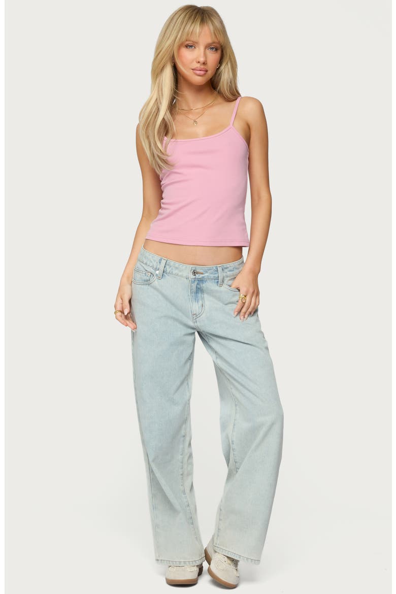 Bow Pocket Low Rise Wide Leg Jeans, Alternate, color, LIGHT-BLUE