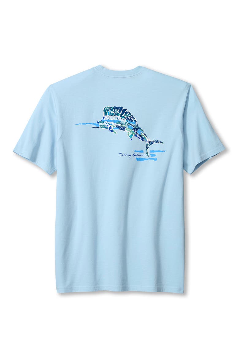 Marlin Mosaic Graphic T-Shirt, Alternate, color, POLAR SKY