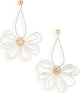 NATASHA Beaded Flower Drop Earrings