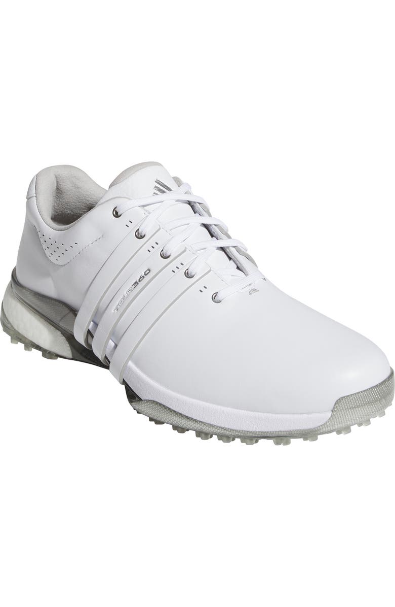 adidas Tour360 25 Spikeless Golf Shoe, Main, color, White/ White/ Silver