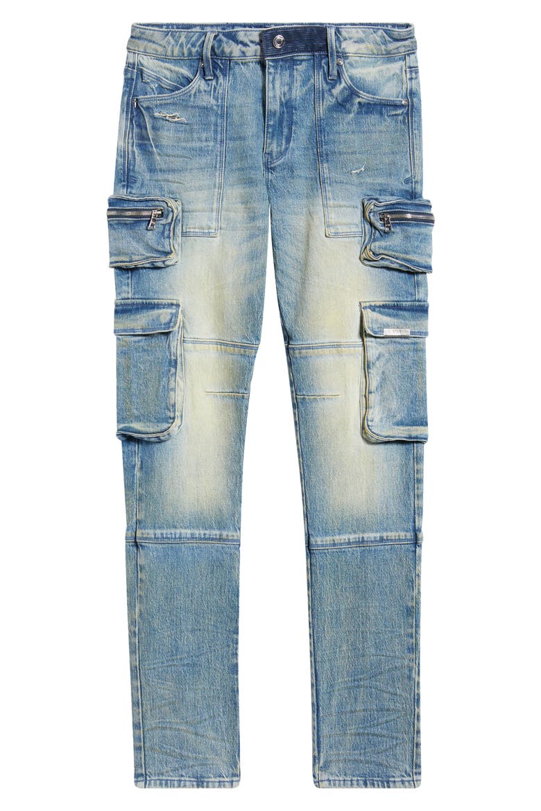 Slate Cargo Skinny Jeans, Alternate, color, MUDDY SKY