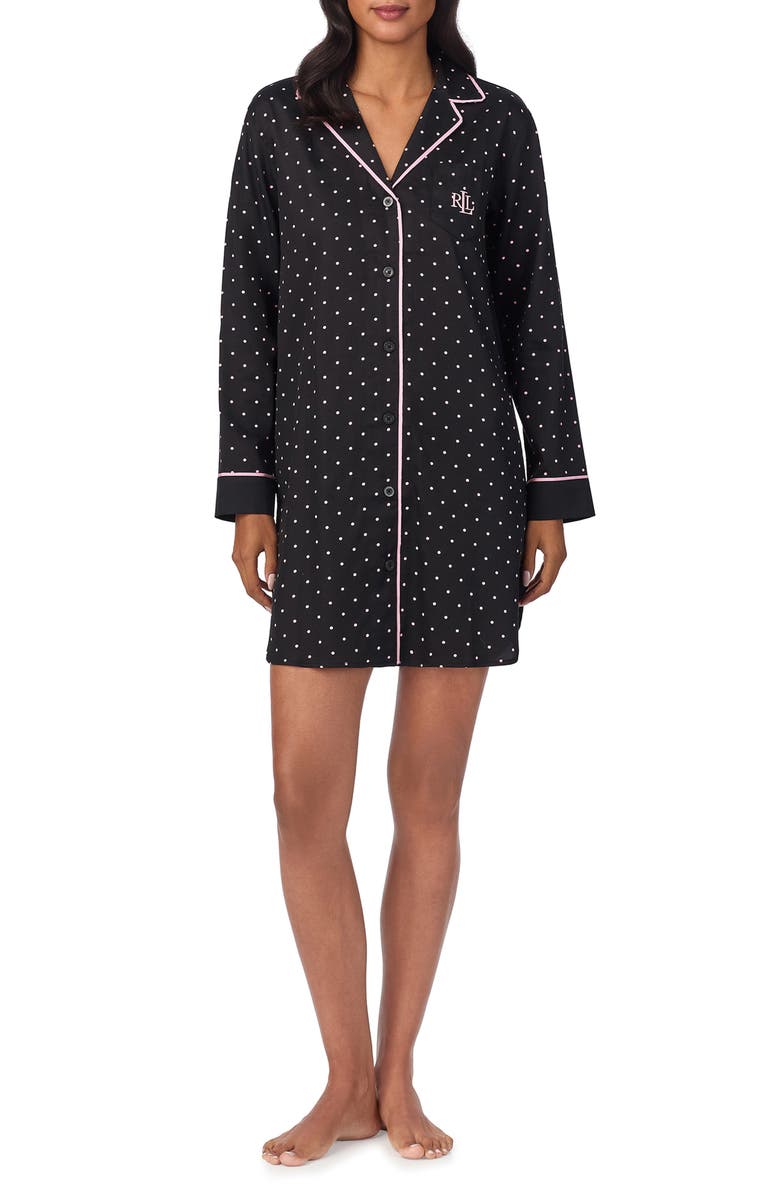 Lauren Ralph Lauren Print Sleepshirt, Main, color,