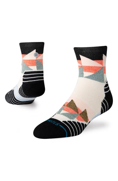 Stance Tri Quarter Crew Socks in Black 