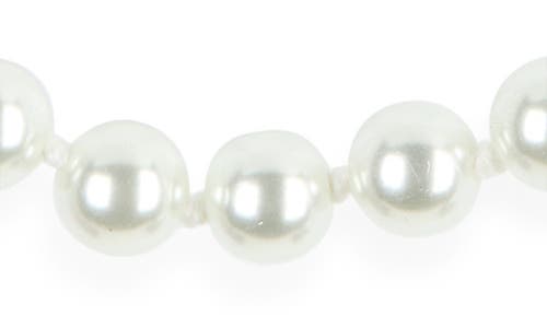 Kenneth Jay Lane Faux Pearl Long Necklace In Metallic