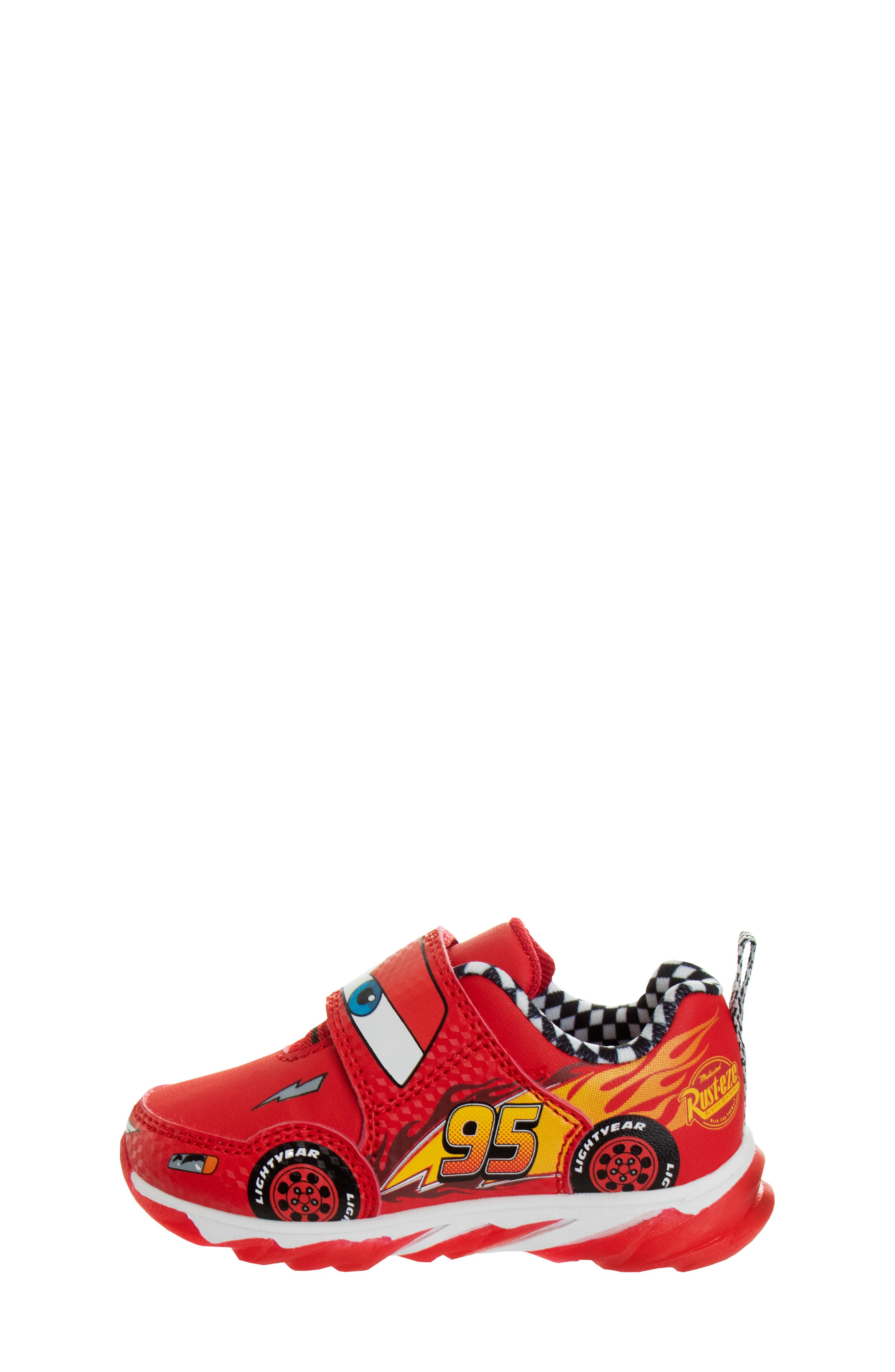 JOSMO Kids' Disney Pixar Light Up Sneaker, Alternate, color, Red
