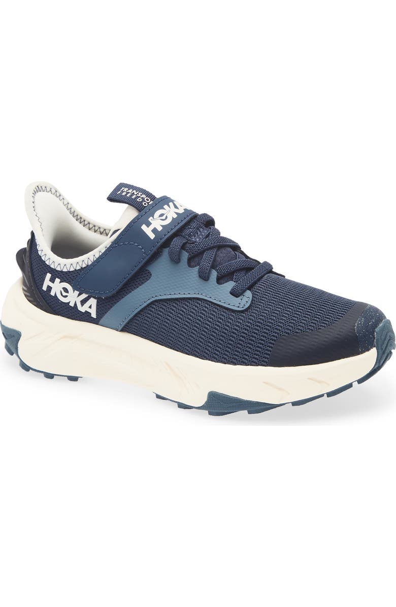 HOKA Kids' Transport Freedom Hiking Sneaker, Main, color, Varsity Navy / Alabaster