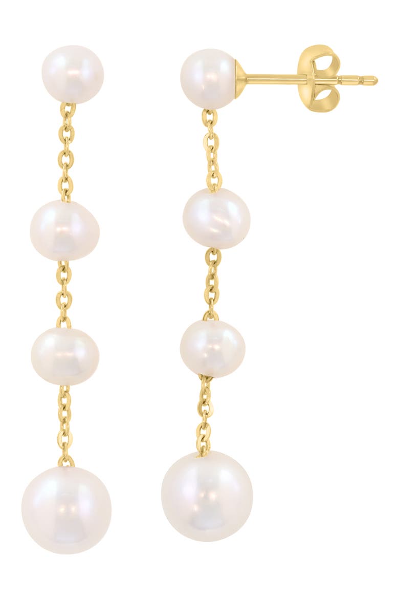 Freshwater Pearl Drop Earrings, Main, color, WHITE