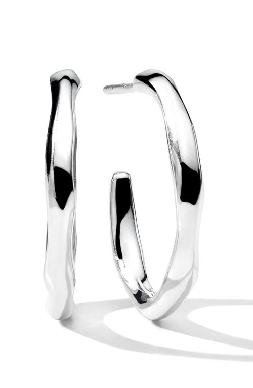 Ippolita Sterling Silver 925 Classico Thin Squiggle Small Hoop Earrings In Silver