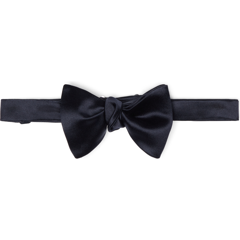 Brunello Cucinelli Satin Bowtie In Black