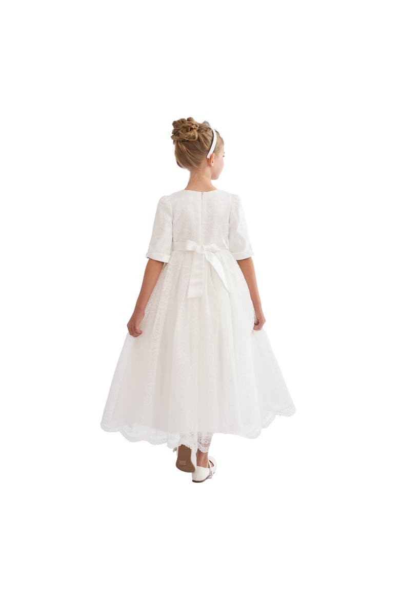 Shannora Puff Sleeve Formal Dress, Alternate, color, White