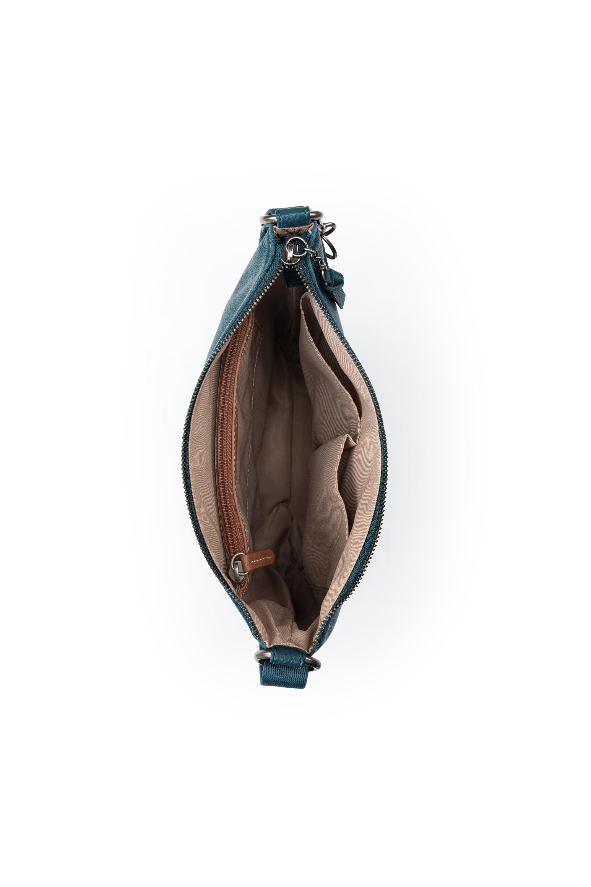 Lucia Crossbody Leather Bag, Alternate, color, Deep Teal