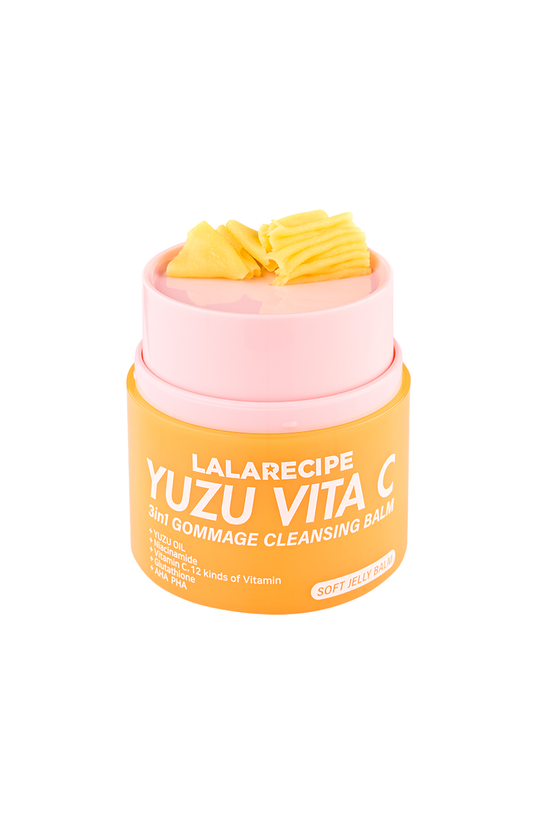 LALA Recipe Yuzu Vita C 3-in-1 Gommage Cleansing Balm, Main, color, Yellow