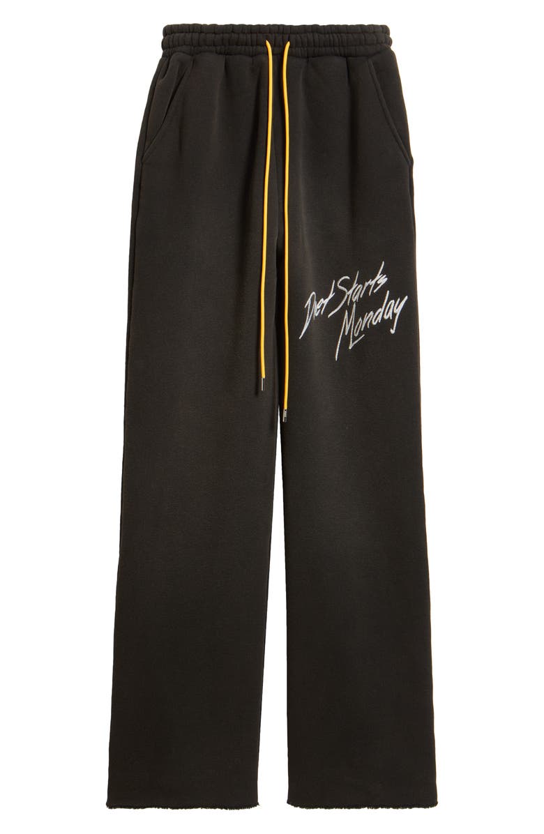 DIET STARTS MONDAY Marker Sweatpants, Main, color, Black