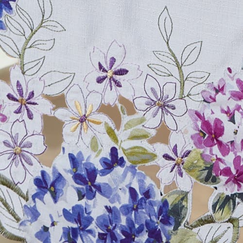 Threadmade Spring Hydrangea Cutwork Tablecloth In Multi