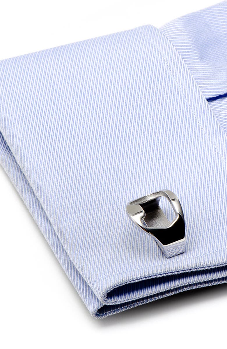 Cufflinks, Inc. Bottle Opener Cuff Links, Alternate, color, Silver