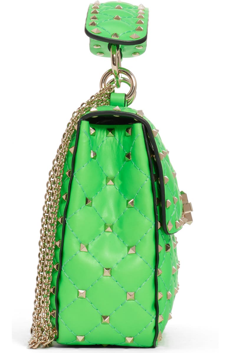 Valentino Garavani Medium Rockstud Spike Leather Shoulder Bag, Alternate, color,