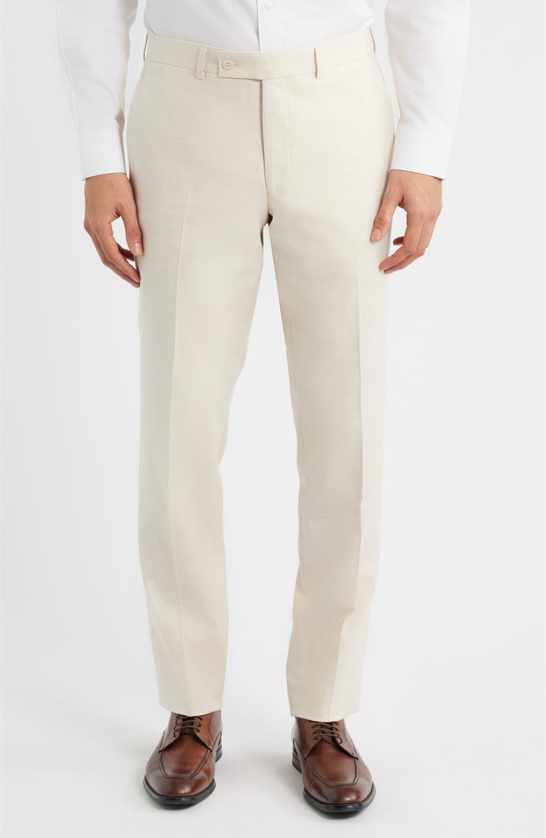 Jack Victor Midland Contemporary Fit Light Tan Wool & Cotton Blend Suit, Alternate, color, Sand