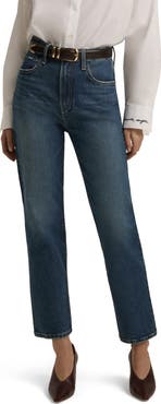 Favorite Daughter The Valentina High Waist Ankle Straight Leg Jeans