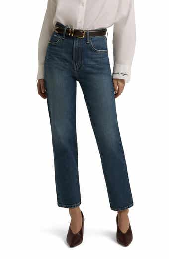 Favorite Daughter The Valentina High Waist Ankle Straight Leg Jeans