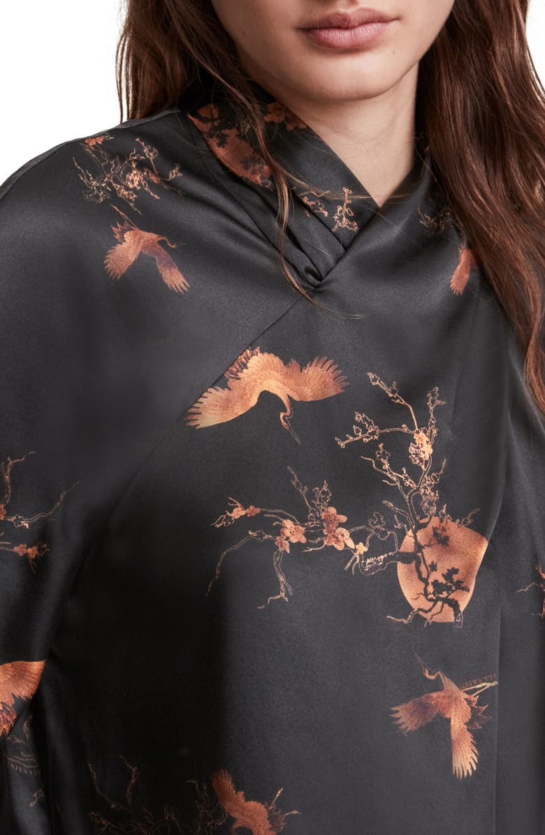 AllSaints Zola Aurora Silk Blend Blouse, Alternate, color, 