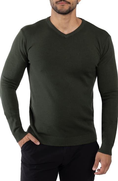 V-Neck Rib Knit Sweater