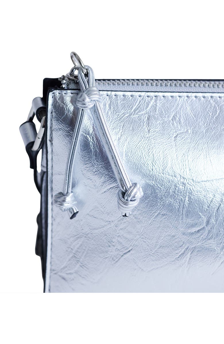 Topshop Simone Metallic Shoulder Bag, Alternate, color,