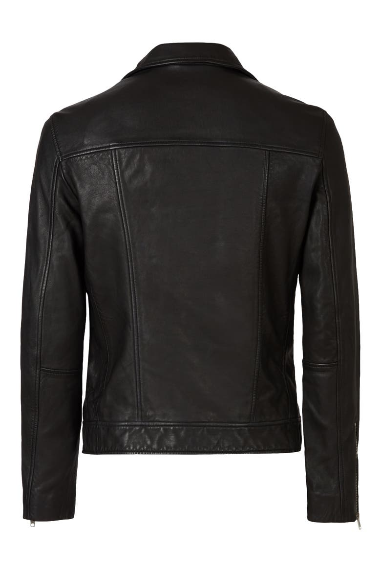 Tyson Leather Biker Jacket, Alternate, color, BLACK
