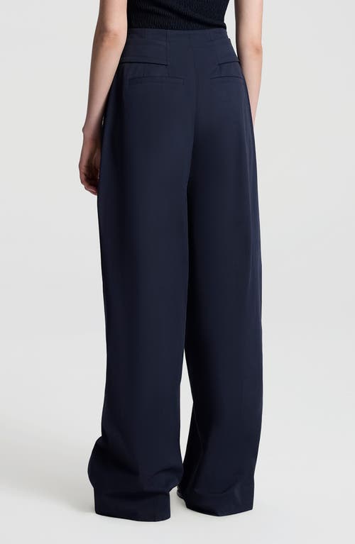 A.l.c . Elliot Hollywood Waist Stretch Cotton Pants In Blue
