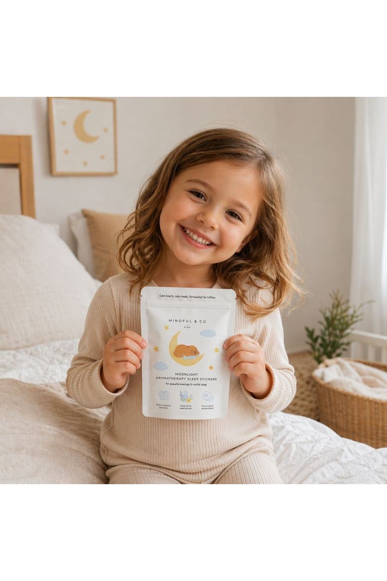 Moonlight Aromatherapy Sleep Stickers, Alternate, color, White