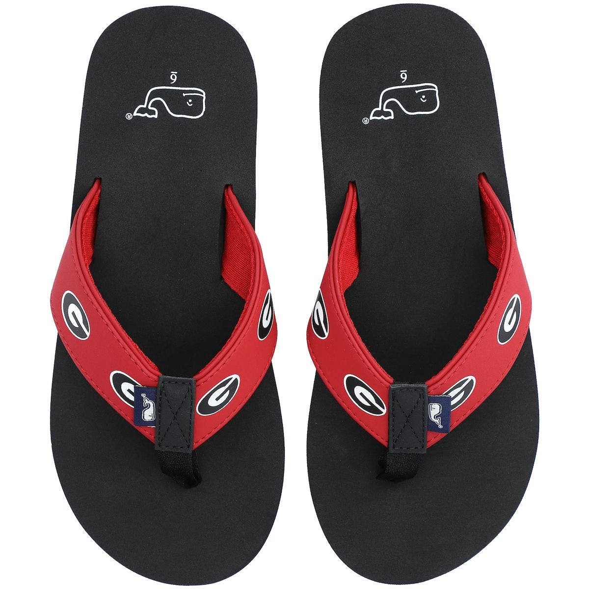 vineyard vines Red Georgia Bulldogs Flip Flops, Alternate, color, 