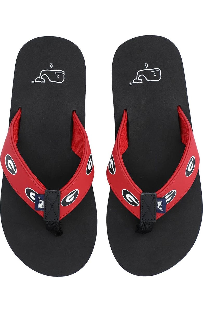 vineyard vines Red Georgia Bulldogs Flip Flops, Alternate, color,