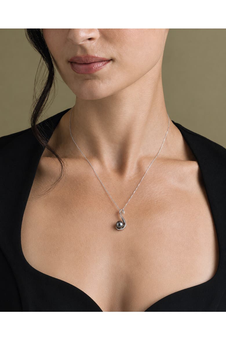 Tahitian South Sea Pearl Anastasia Pendant, Alternate, color, Sterling Silver