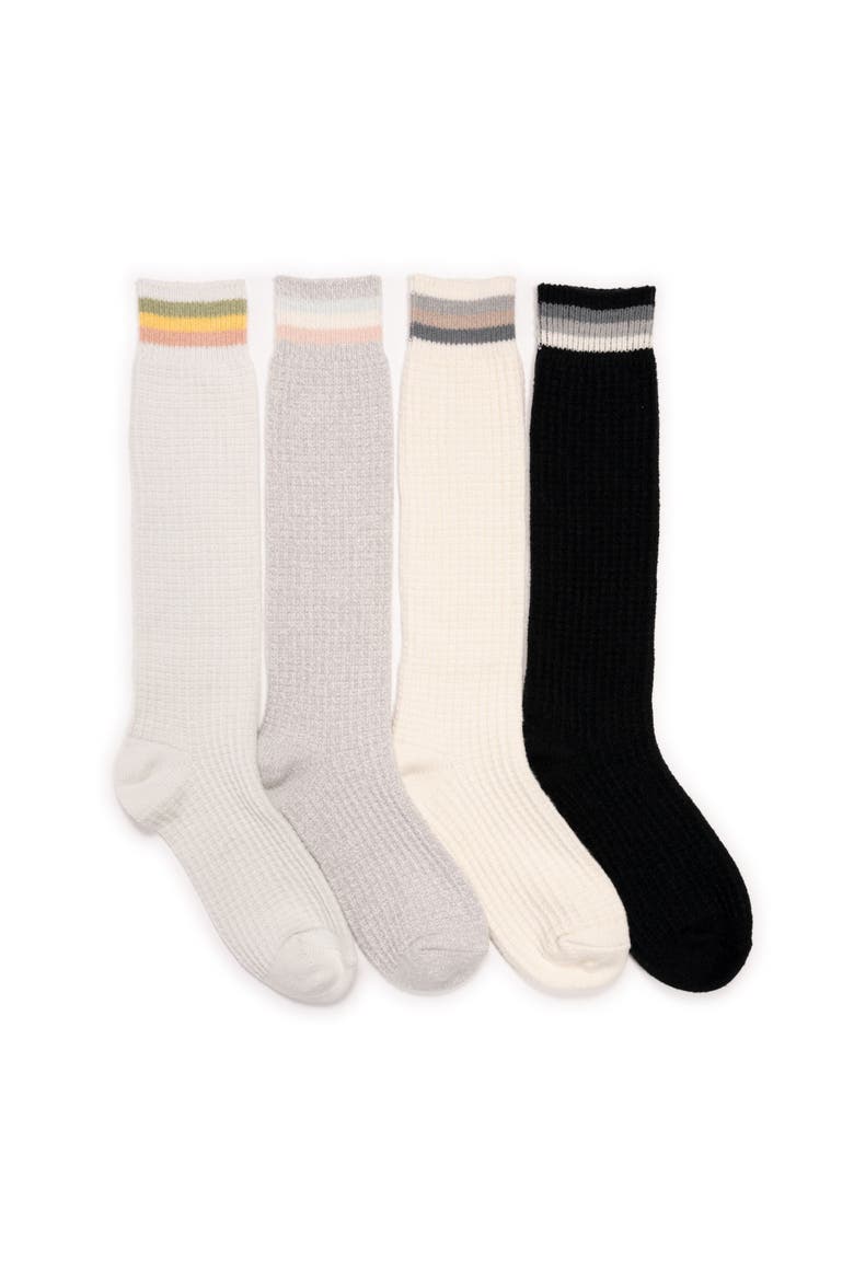 Women's Tall Microfiber Novelty Lounge Socks 4 Pack, Main, color, Neutral Pack